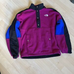 The North Face Rage Fleece Jacket Youth Pullover Anorak Colourblock Size L